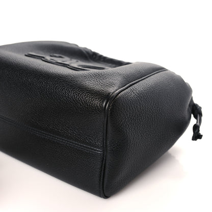 Celine Calfskin Cuir Small Triomphe Cabas Drawstring Black 7 of 7