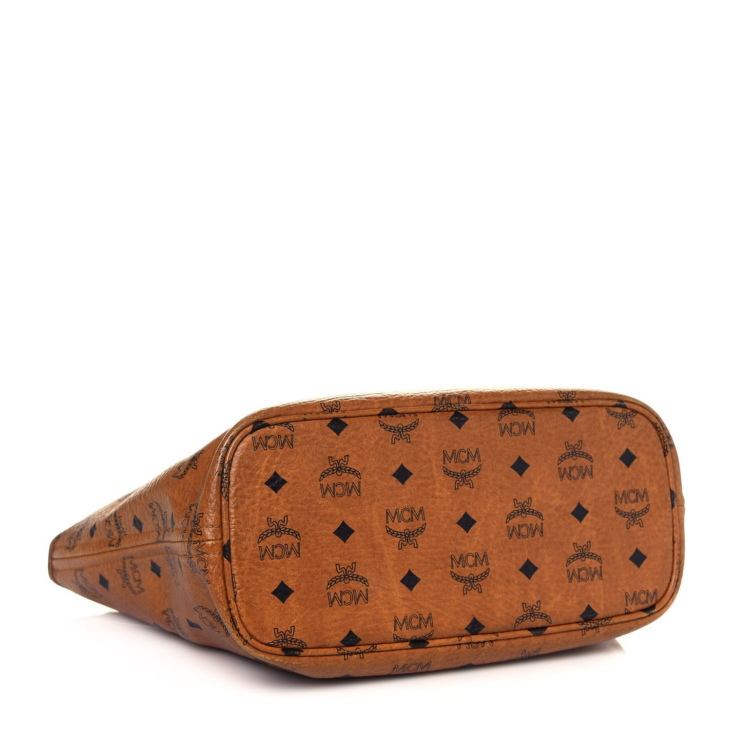 MCM Visetos Dog Bone Shopper Tote Cognac 4 of 21