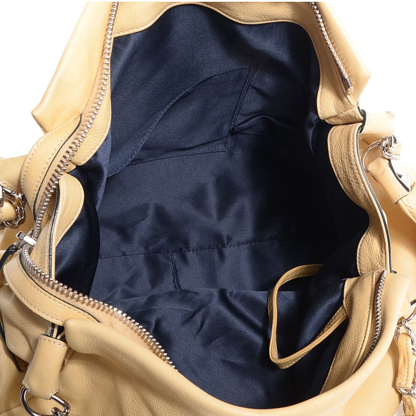 Lambskin Edgy Large Hobo Beige