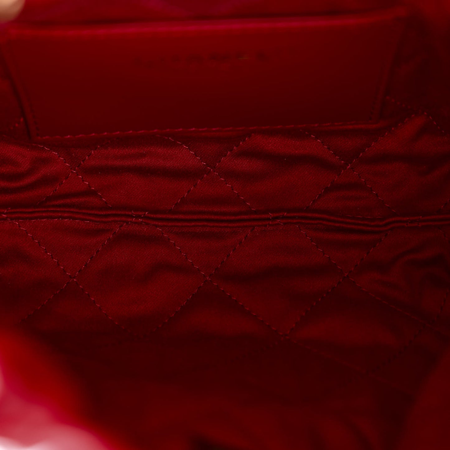 Shiny Calfskin Quilted Mini Chanel 22 Red