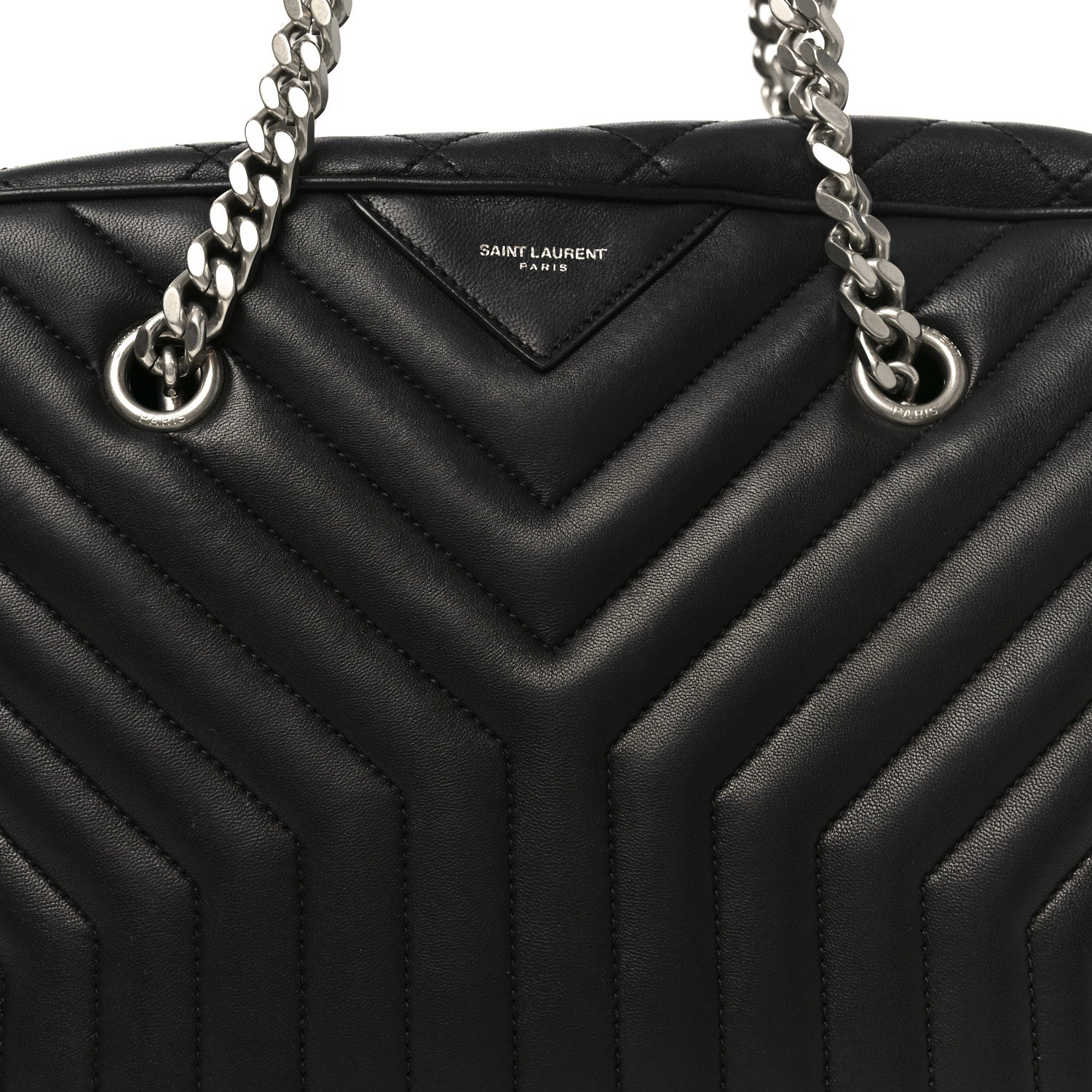 Saint Laurent Lambskin Mixed Matelasse Joan Bowling Bag Black 8 of 10