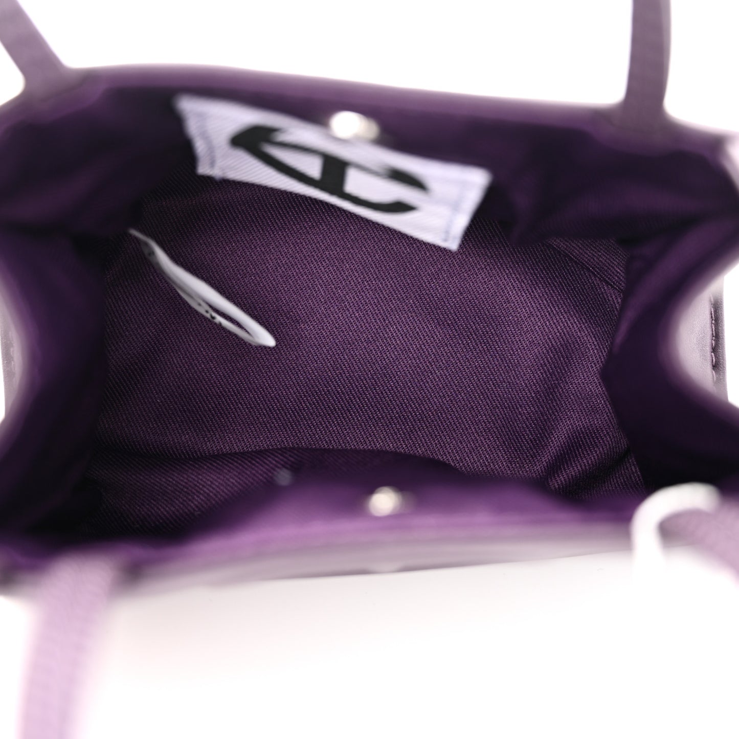 Vegan Leather Small Shopping Bag Eggplant