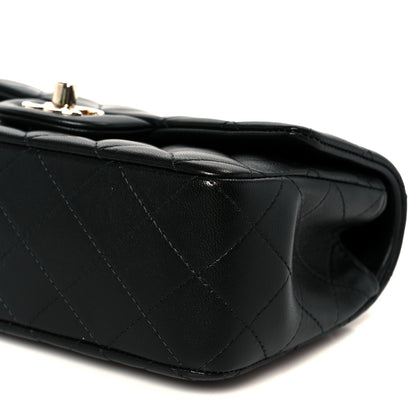 Chanel Lambskin Quilted Mini Top Handle Rectangular Flap Black 11 of 12