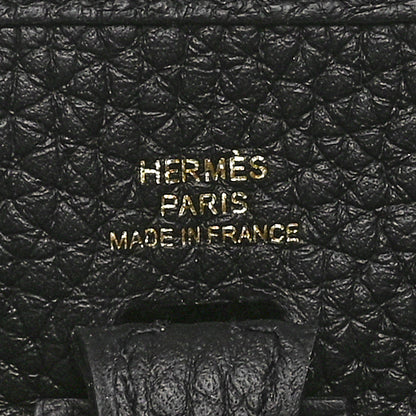 Hermes Taurillon Clemence Evelyne TPM Black 5 of 10