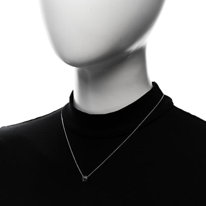 David Yurman 18K White Gold Black Diamond Cushion Pendant Necklace 2 of 6
