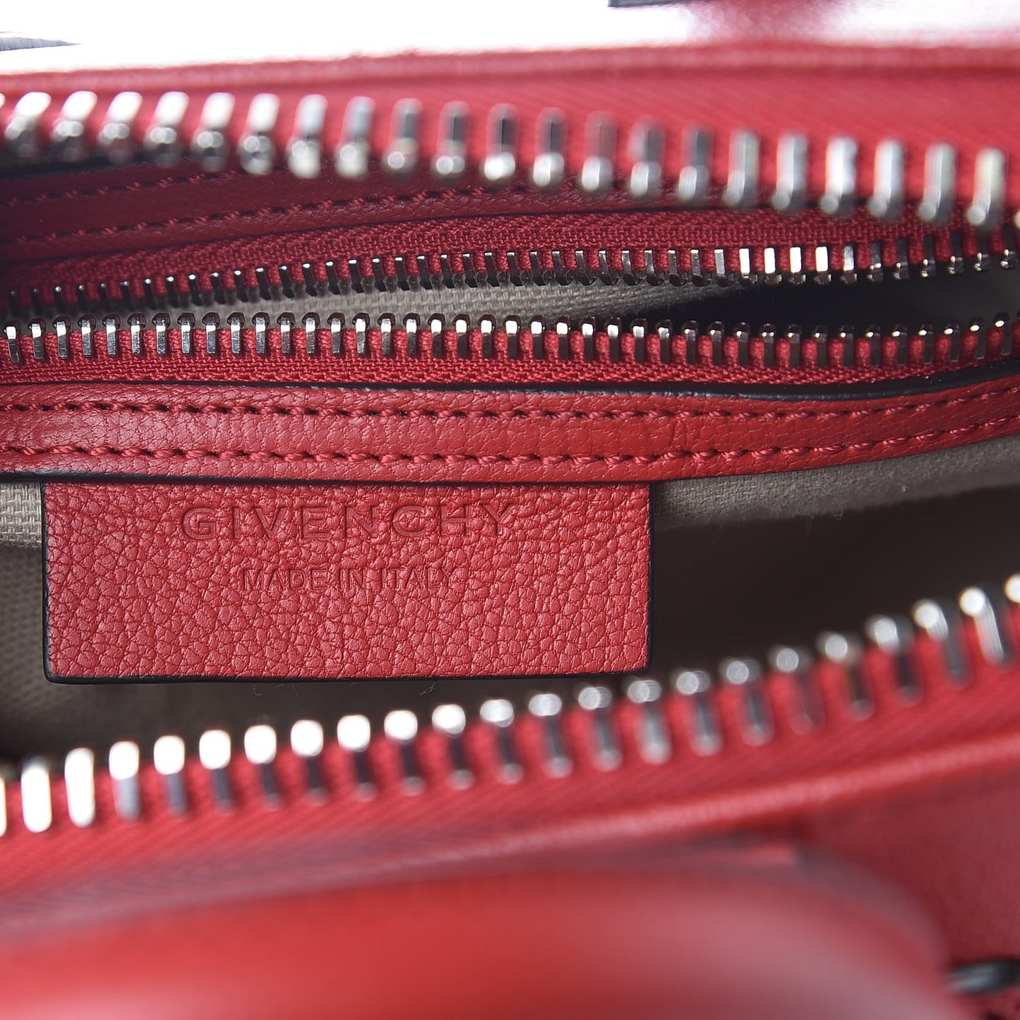 Sugar Goatskin Mini Antigona Bright Red