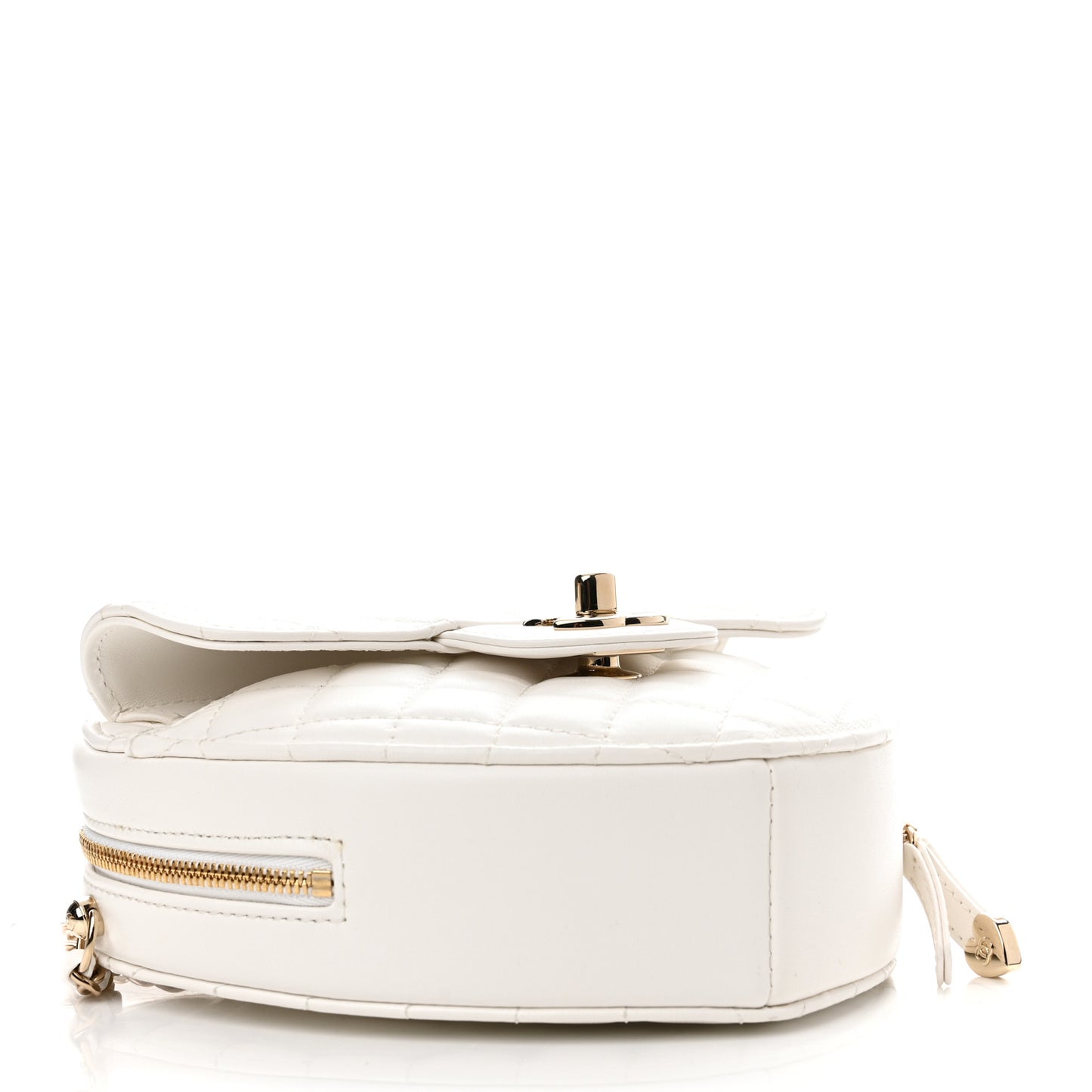 Lambskin Quilted CC In Love Heart Bag White