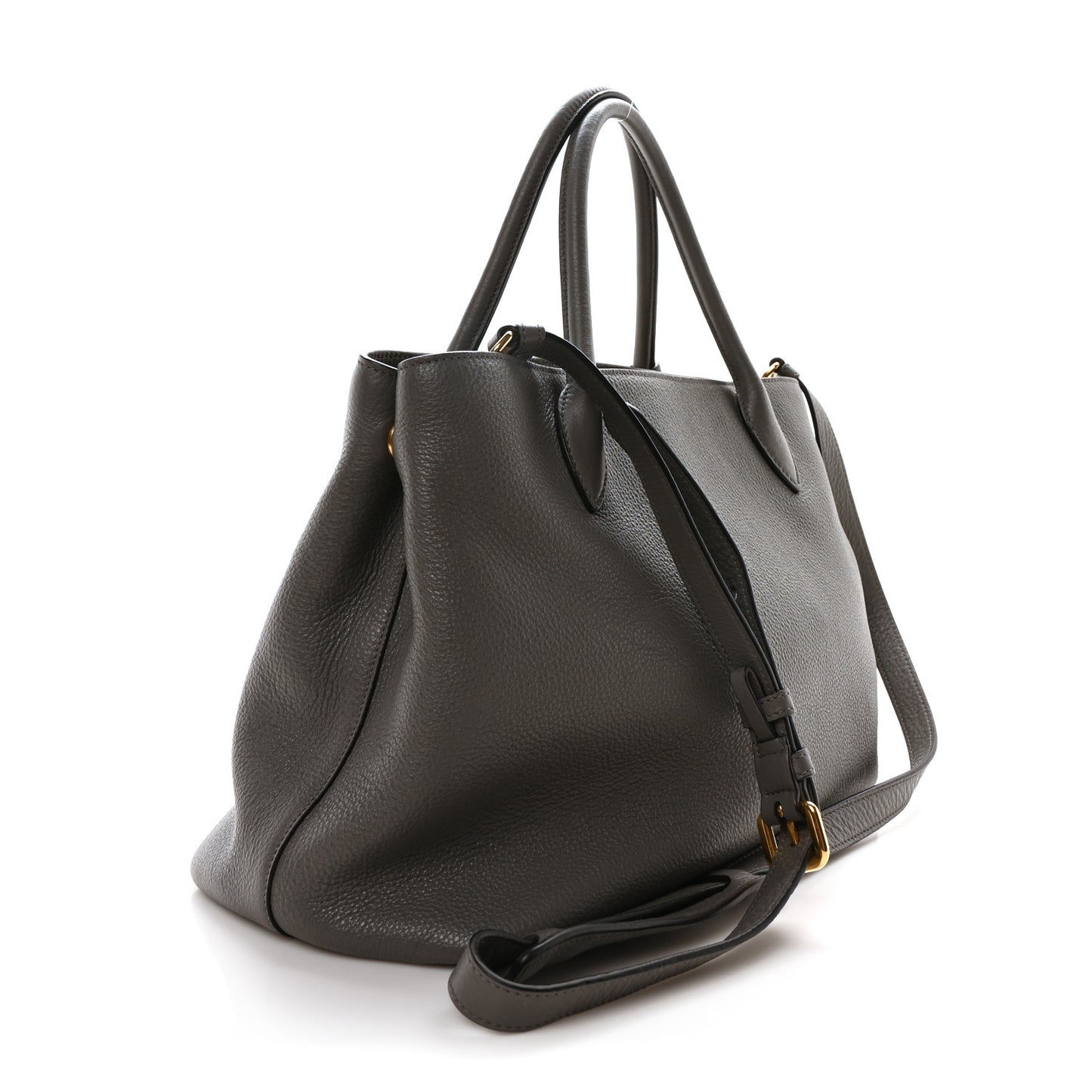 Vitello Daino Shopping Tote Marmo