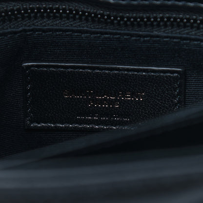 Saint Laurent Calfskin Y Quilted Monogram Toy Loulou Crossbody Bag Black 6 of 7