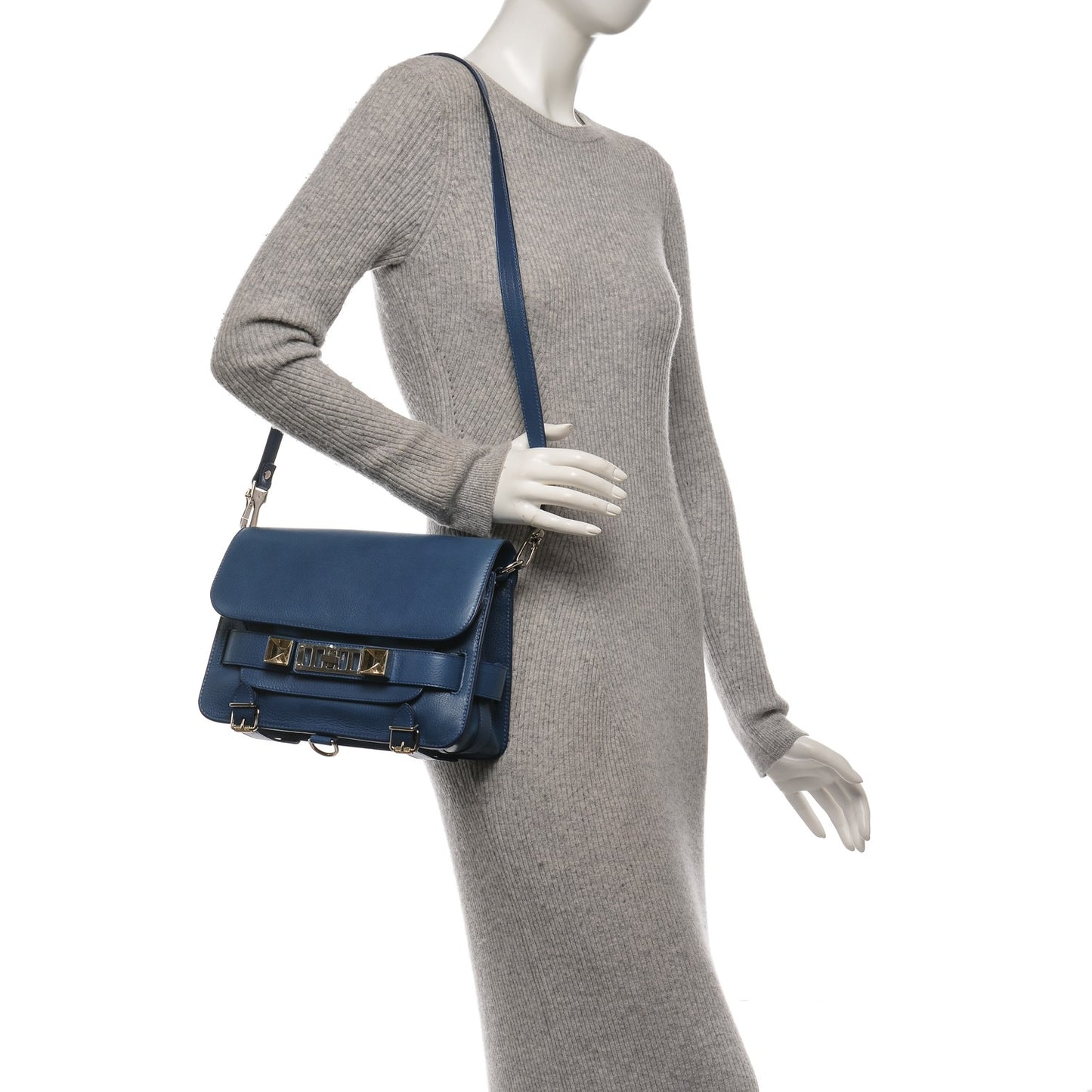 Calfskin PS11 Classic Shoulder Bag Peacock