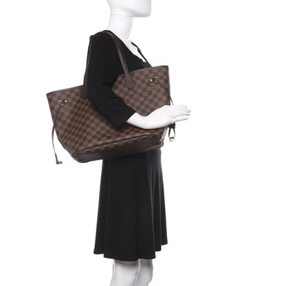 Louis Vuitton Damier Ebene Neo Neverfull MM Rose Ballerine 2 of 9