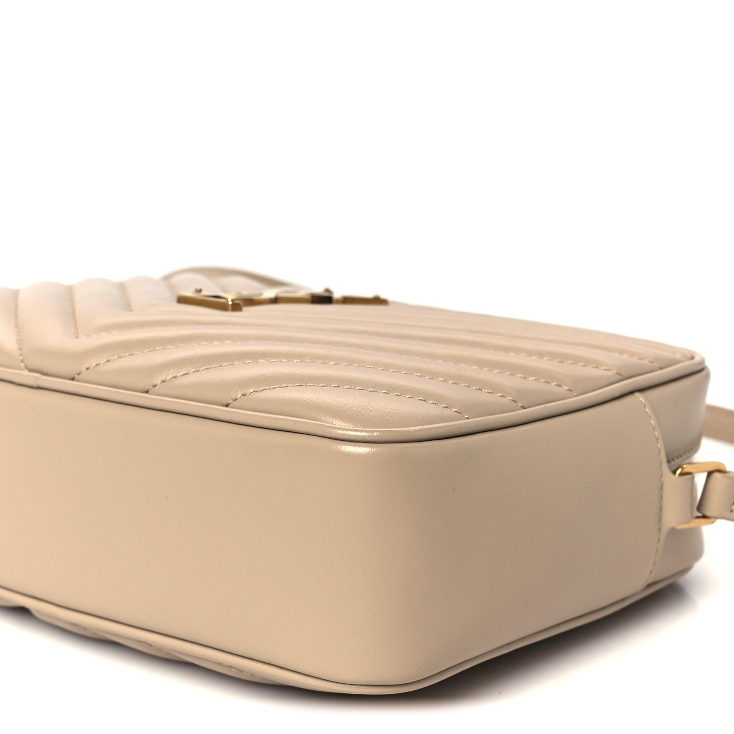 Calfskin Matelasse Monogram Lou Camera Bag Dark Beige