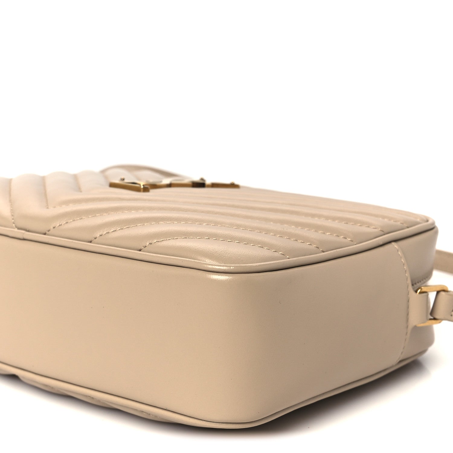 Saint Laurent Calfskin Matelasse Monogram Lou Camera Bag Dark Beige 10 of 10