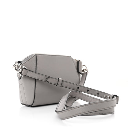 Givenchy Sugar Goatskin Nano Antigona Pearl Grey 3 of 10