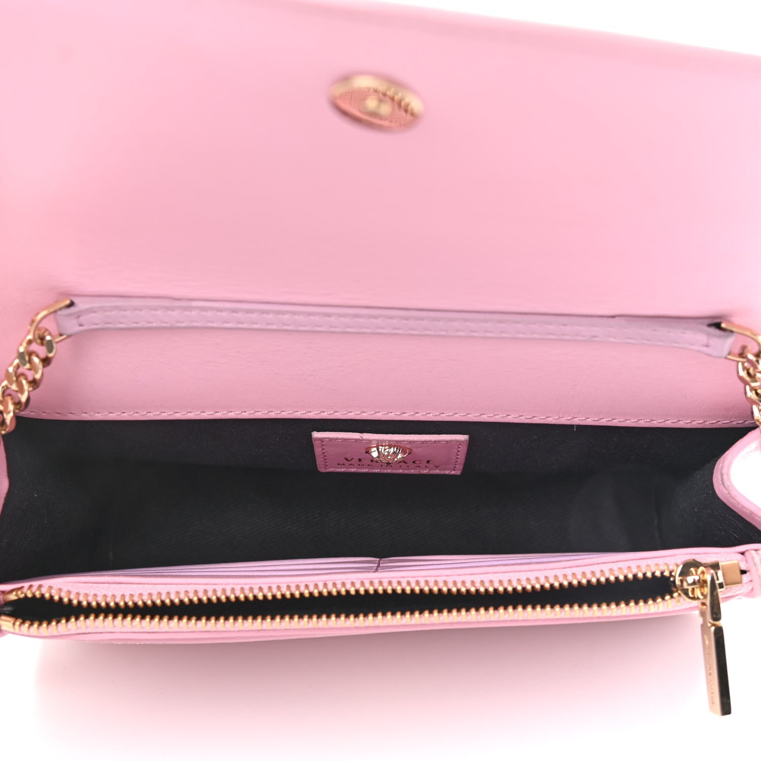 Versace Vitello Crystal Palazzo Evening Bag Pink 5 of 12