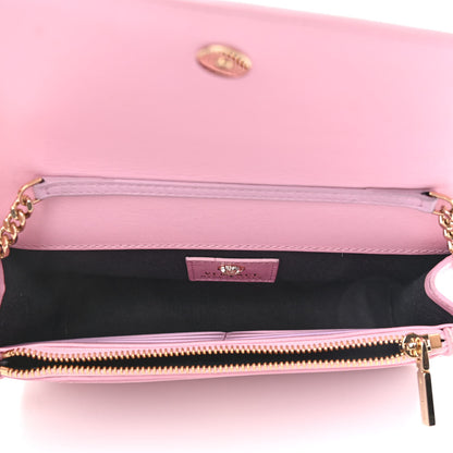 Versace Vitello Crystal Palazzo Evening Bag Pink 5 of 12