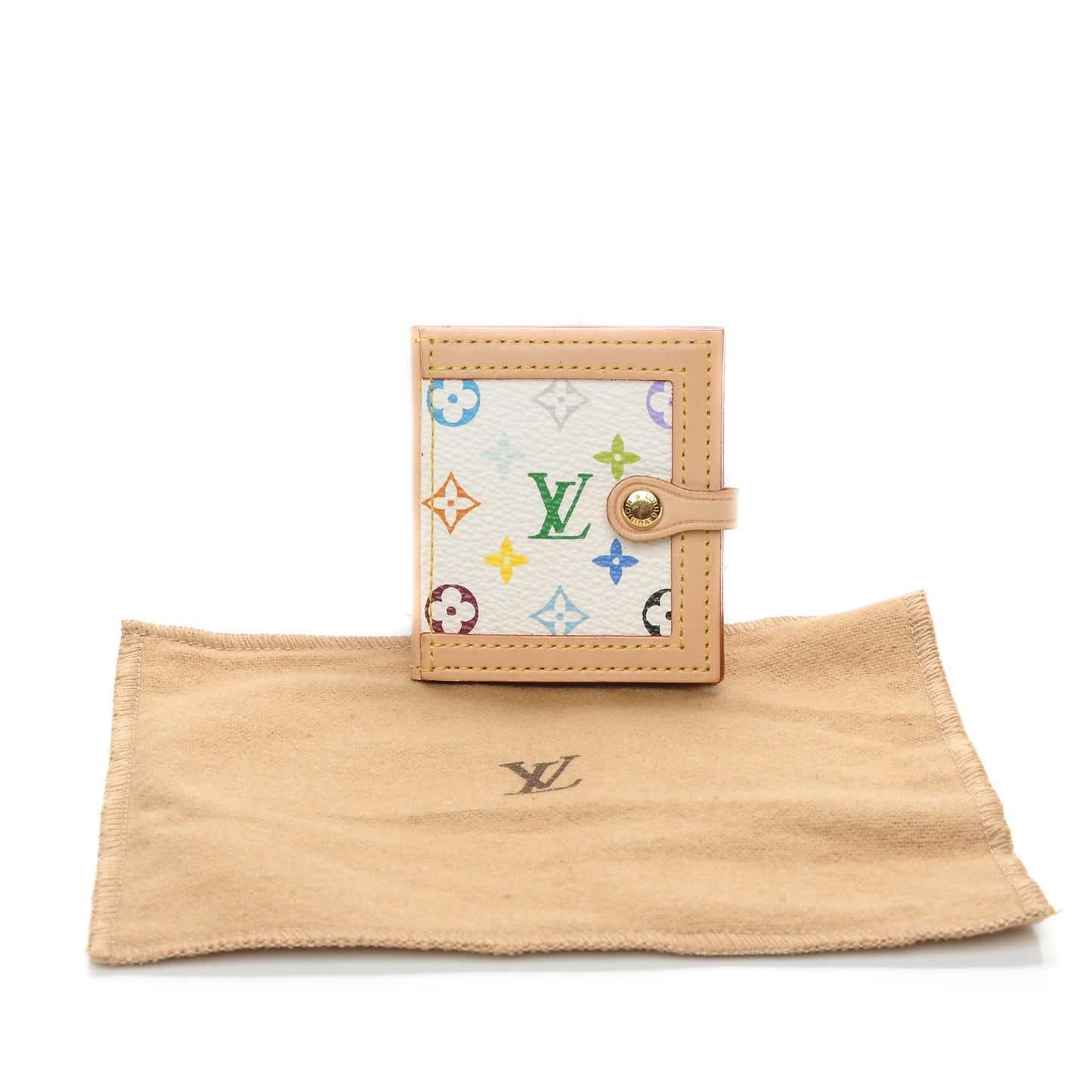 Monogram Multicolor 2 Photo Frame Wallet White