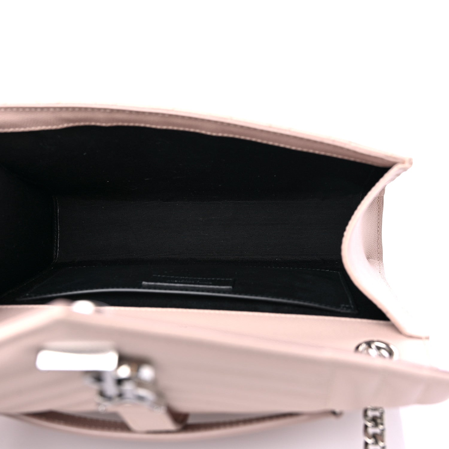 Saint Laurent Grain De Poudre Textured Mixed Matelasse Medium Triquilt Monogram Satchel Marble Pink 5 of 10