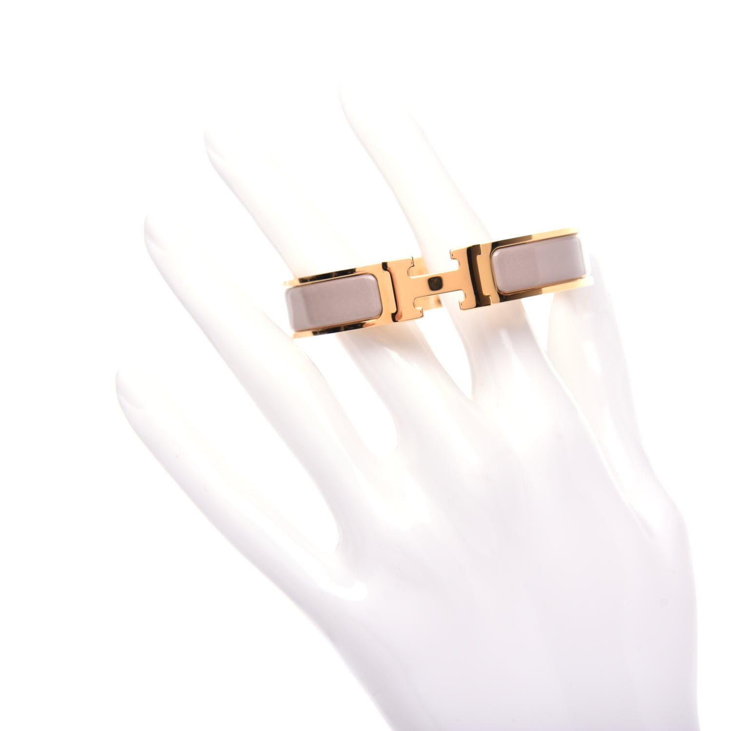 Hermes Enamel Narrow Clic Clac H Bracelet PM Marron Glace 2 of 4
