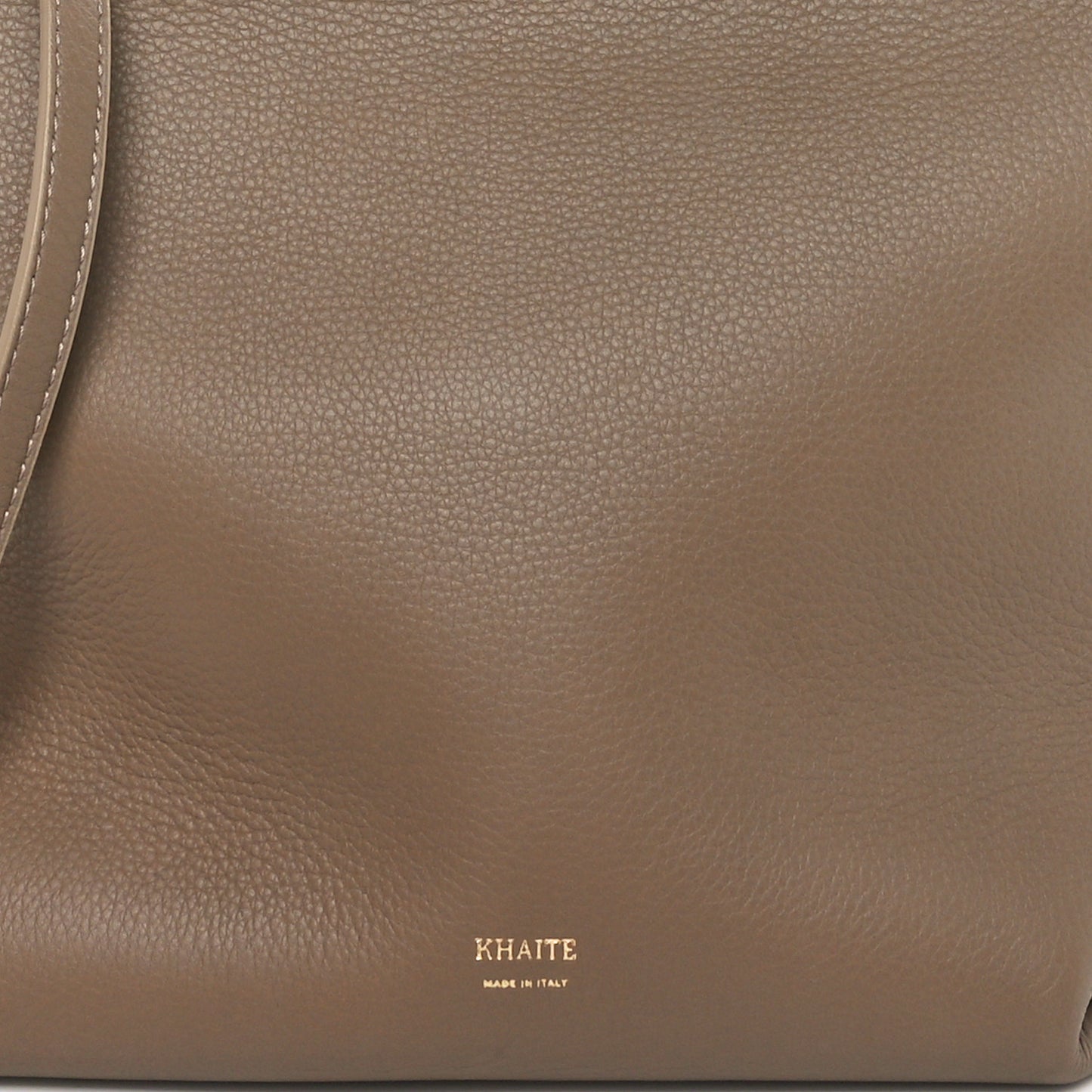 Pebbled Calfskin Augusta Crossbody Taupe