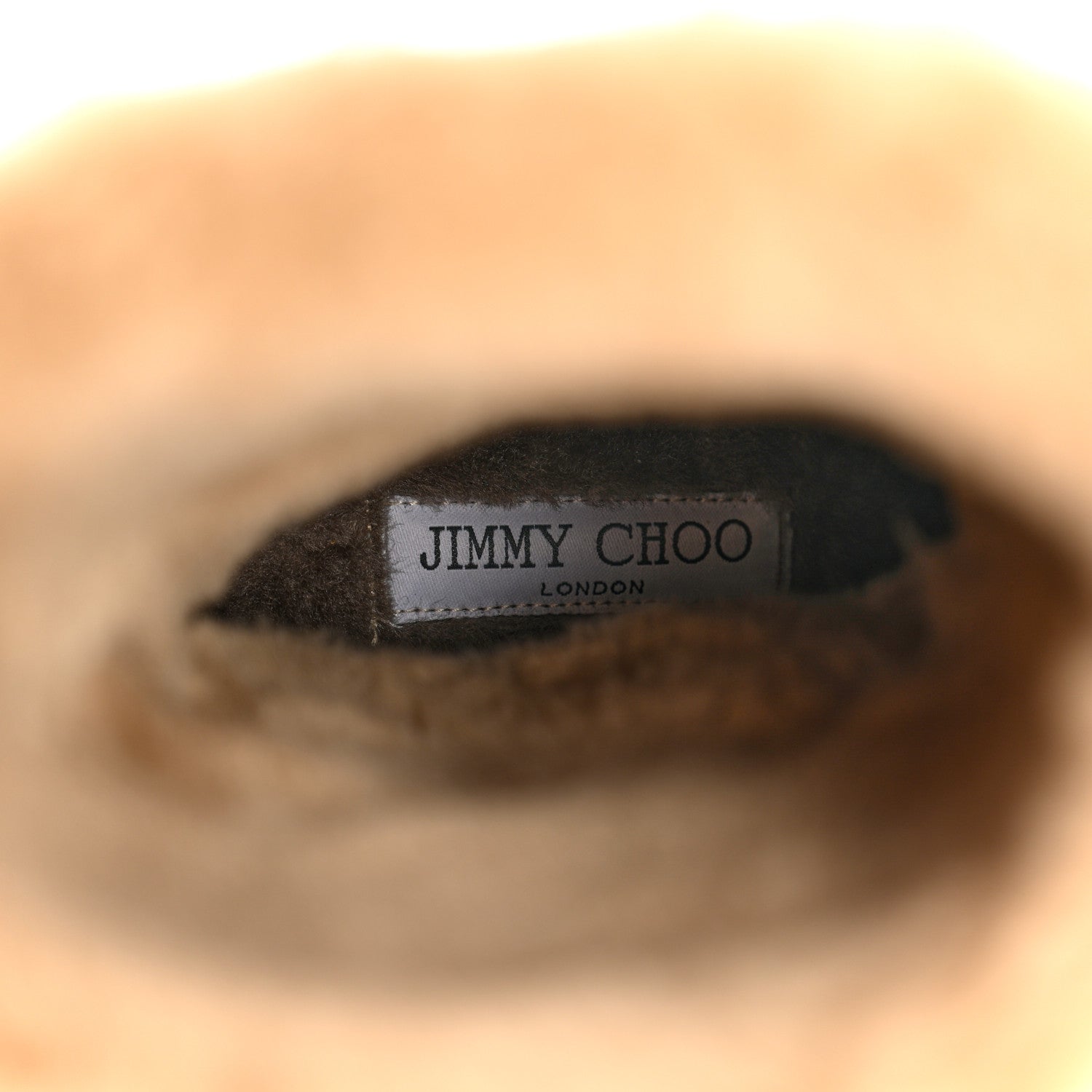 Jimmy Choo Suede Shearling Buffy Boots 37.5 Honey 7 of 7