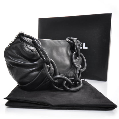 Chanel Lambskin Pleated Flap Bag Black 2 of 10