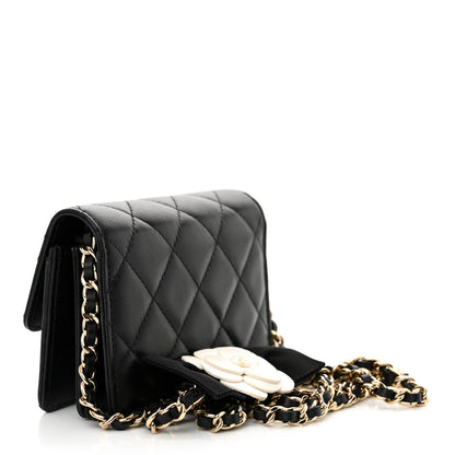 Chanel Lambskin Quilted My Chanel Lady Card Holder On Chain Black 3 of 12