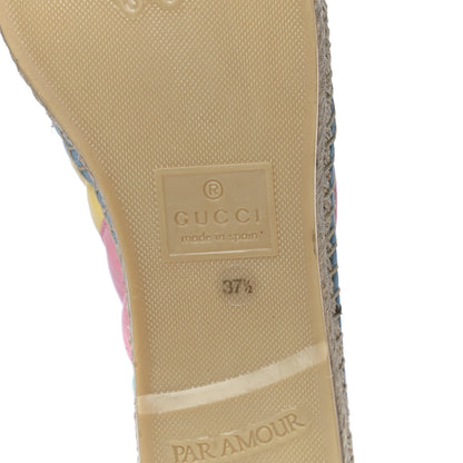 Gucci Nappa Matelasse Diagonal GG Marmont Espadrilles 37.5 Multicolor Pastel 9 of 15