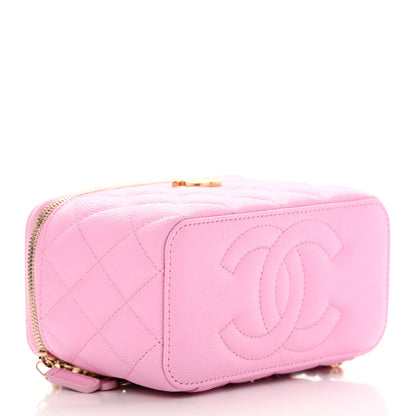 Chanel Caviar Quilted Sweetheart Vanity Case Pink 4 of 11