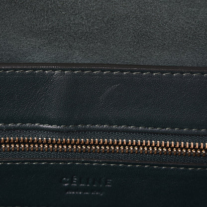 Celine Lambskin Horizontal Cabas Bottle Green 8 of 15