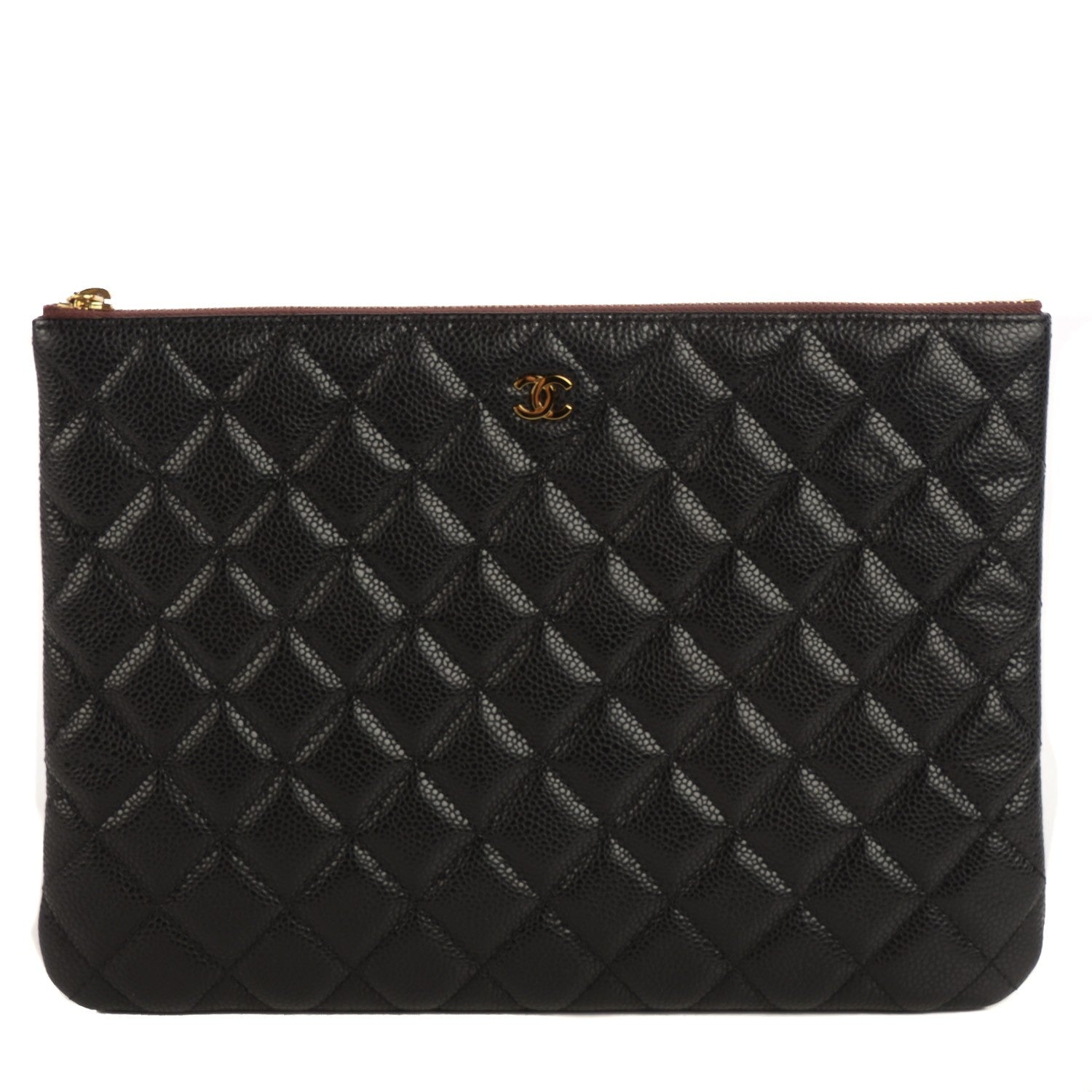 Chanel Caviar Quilted Medium Cosmetic Case Black 1 of 8