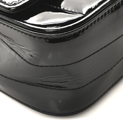 Saint Laurent Patent Calfskin Matelasse Monogram Small Vicky Chain Bag Black 8 of 10