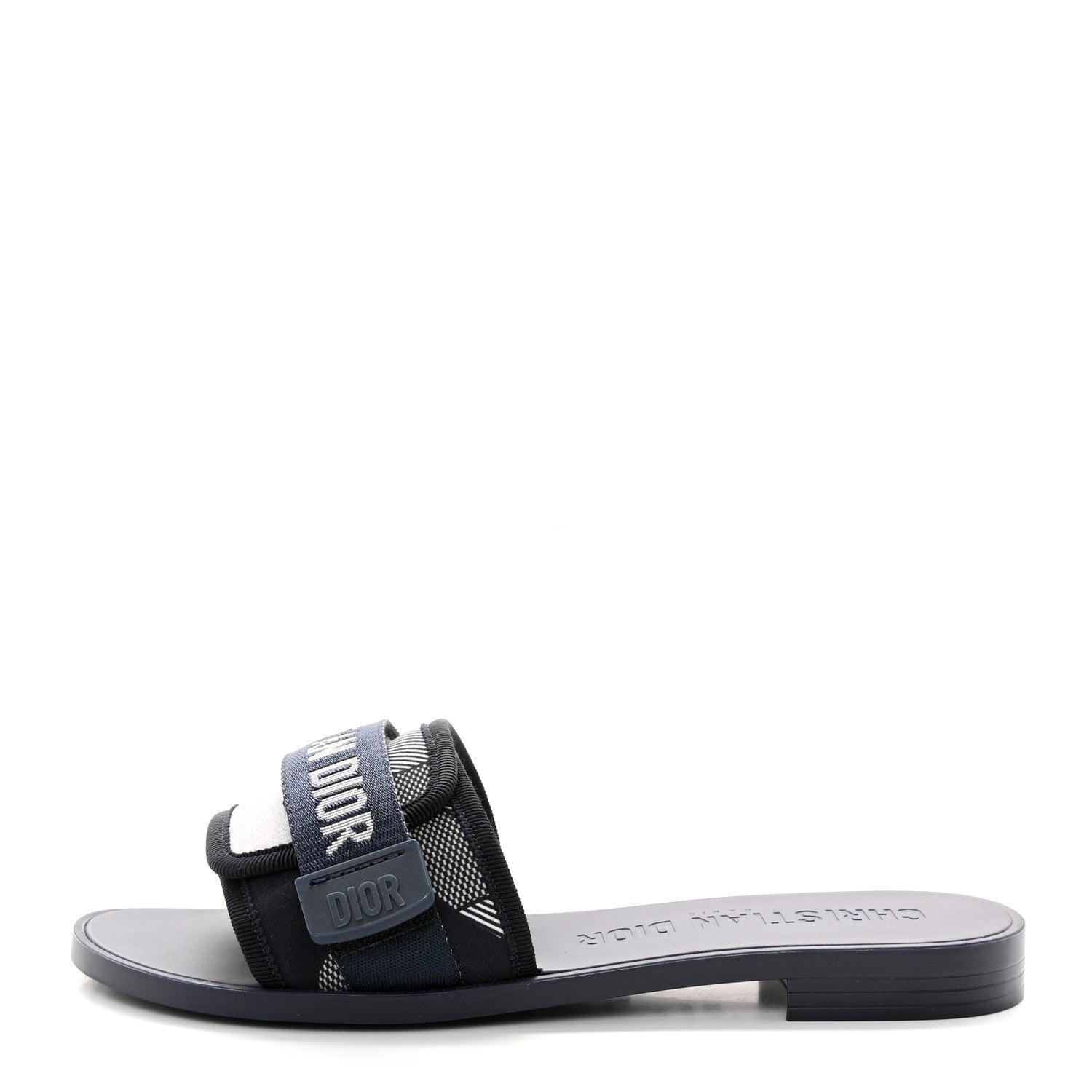 Christian Dior Technical Stretch Fabric Camouflage Dio(r)evolution Slide Sandals 35 Deep Blue 1 of 10