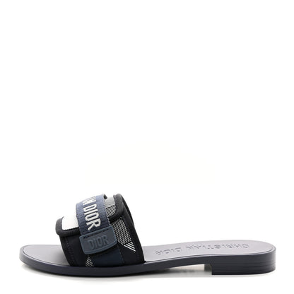 Christian Dior Technical Stretch Fabric Camouflage Dio(r)evolution Slide Sandals 35 Deep Blue 1 of 10