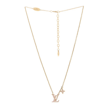 Louis Vuitton Enamel LV Iconic Necklace Gold Pink 3 of 7
