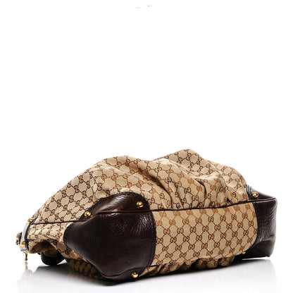 Gucci Monogram Large Jockey Hobo Dark Brown 4 of 6