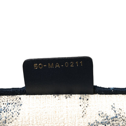 Christian Dior Canvas Embroidered Large Palm Tree Toile De Jouy Book Tote Blue Multicolor 7 of 10