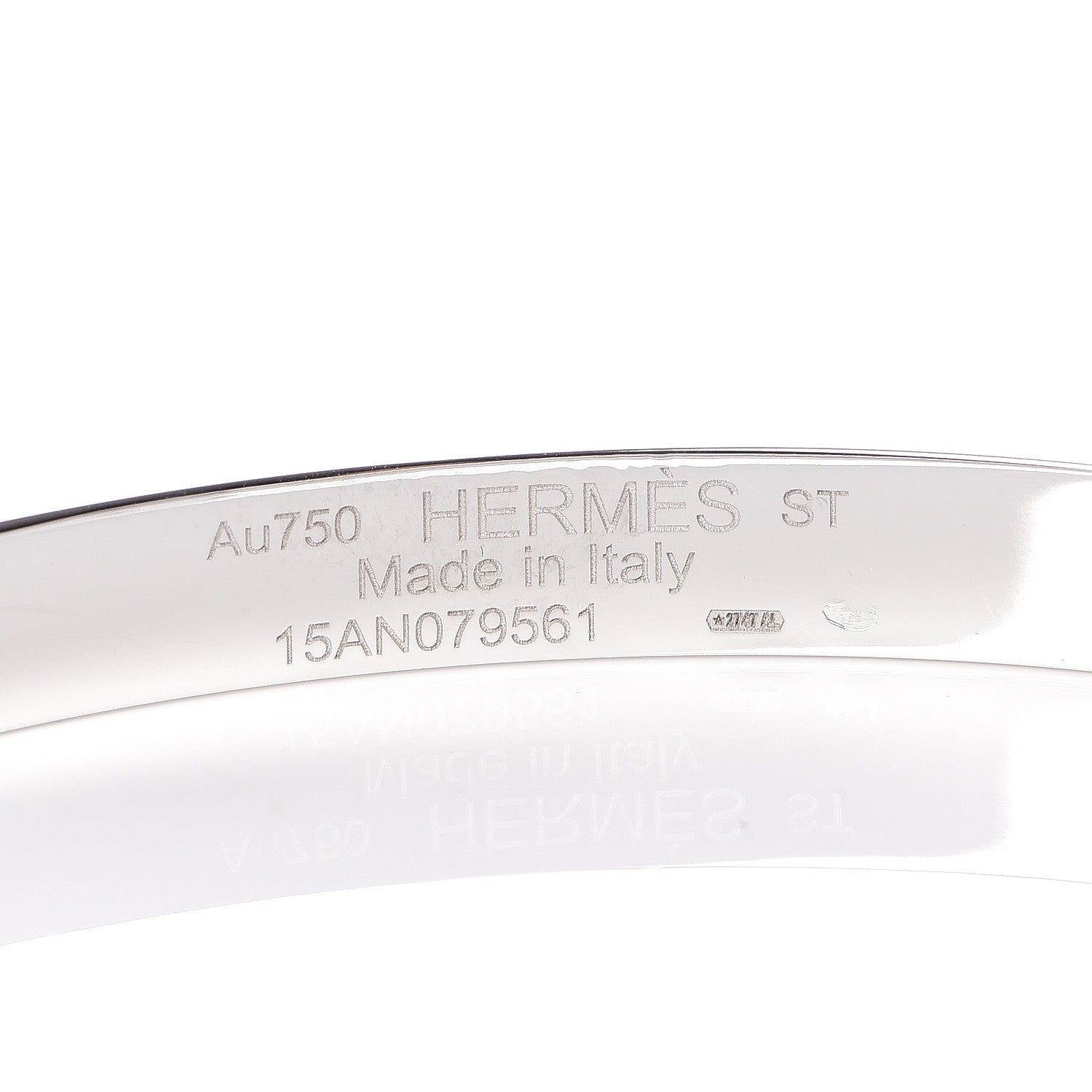 Hermes 18K White Gold Diamond PM H D'Ancre Bracelet ST 4 of 6