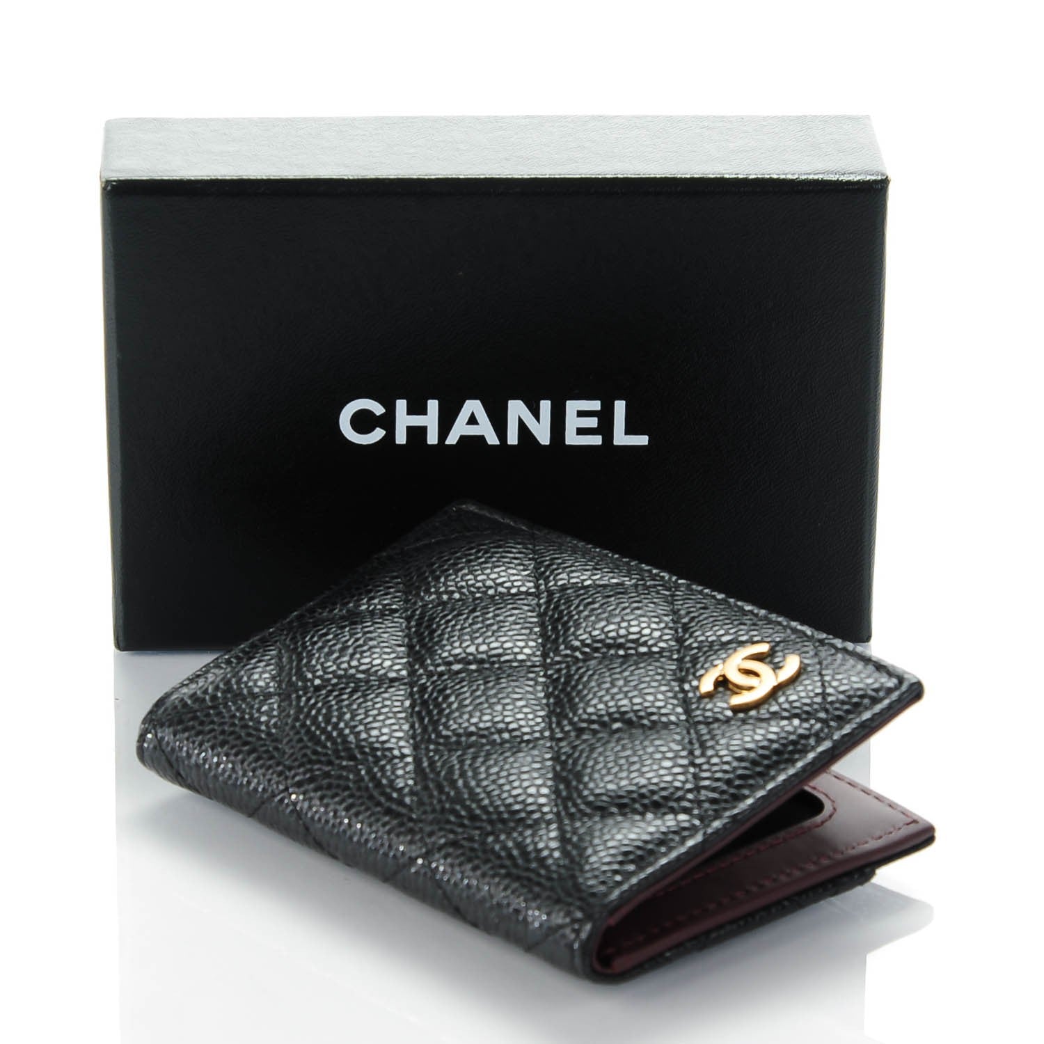 Chanel Caviar Quilted Card Holder Wallet Black 4 of 7
