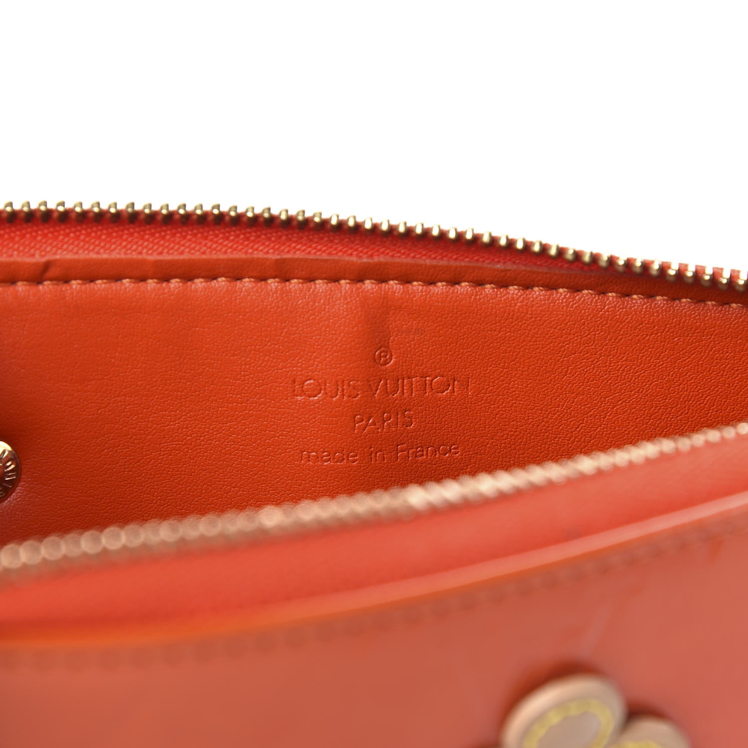 Louis Vuitton Vernis Lexington Fleurs Pochette Orange 10 of 10