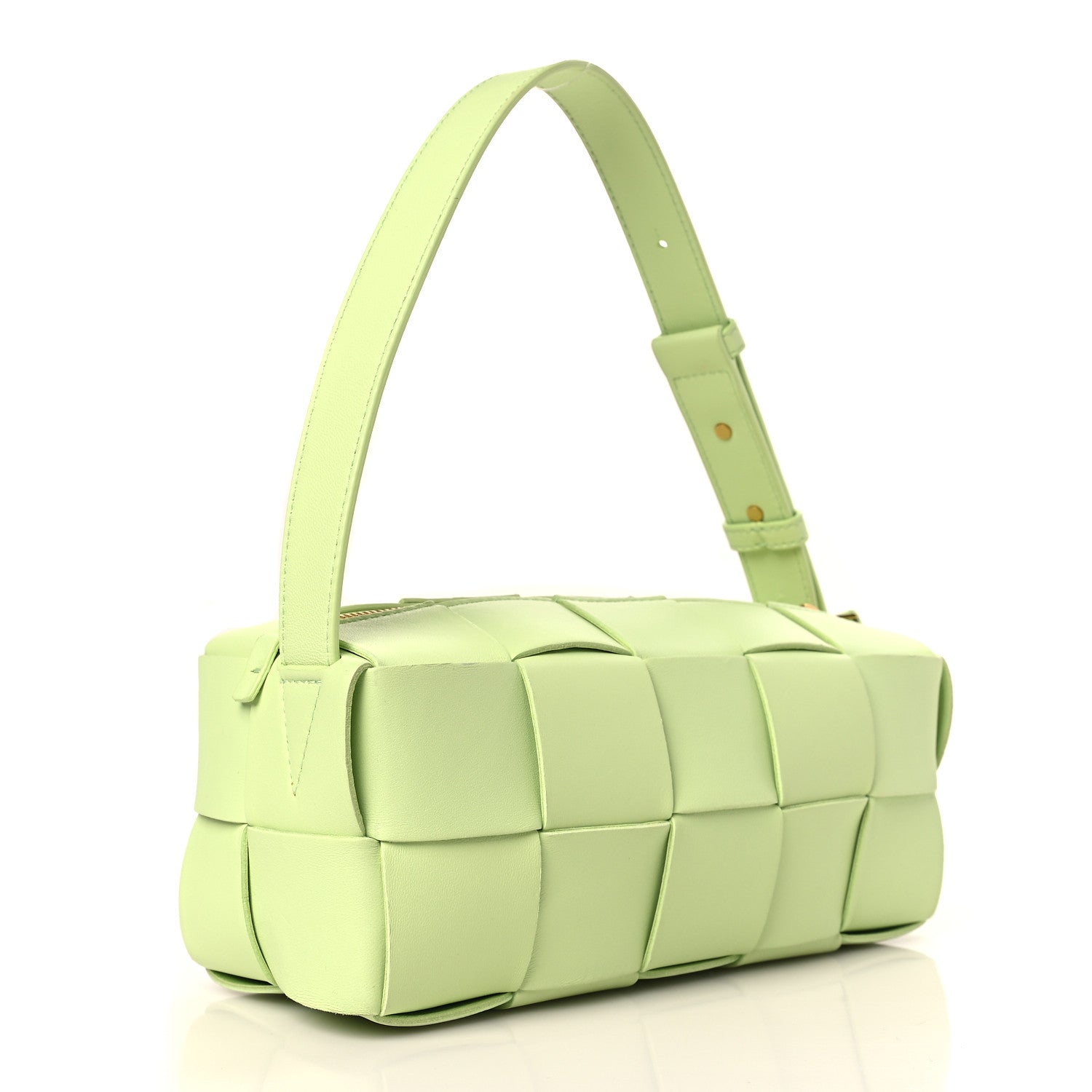 Bottega Veneta Lambskin Maxi Intrecciato Small Brick Cassette Bag Fennel 3 of 8