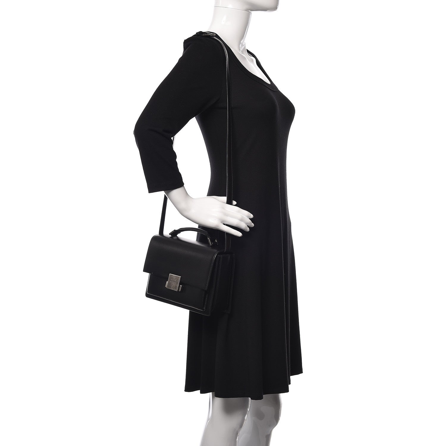 Saint Laurent Calfskin Medium Bellechasse Satchel Black 2 of 11