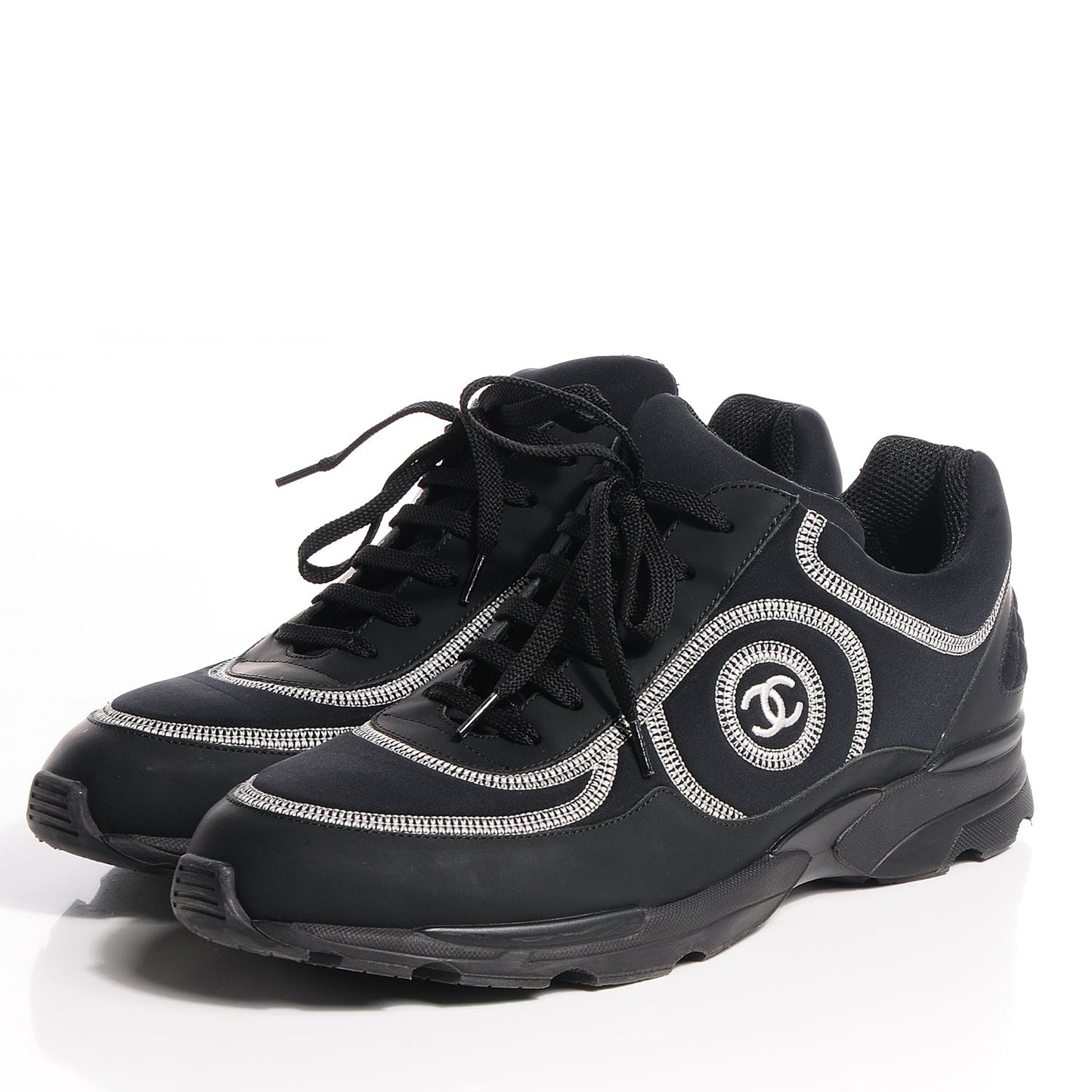 Neoprene Quilted Sneakers 42 Black
