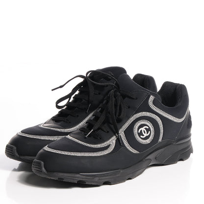 Chanel Neoprene Quilted Sneakers 42 Black 4 of 9