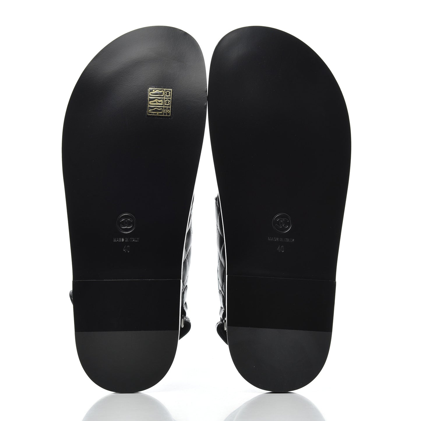 Lambskin Velcro Dad Sandals 40 Black