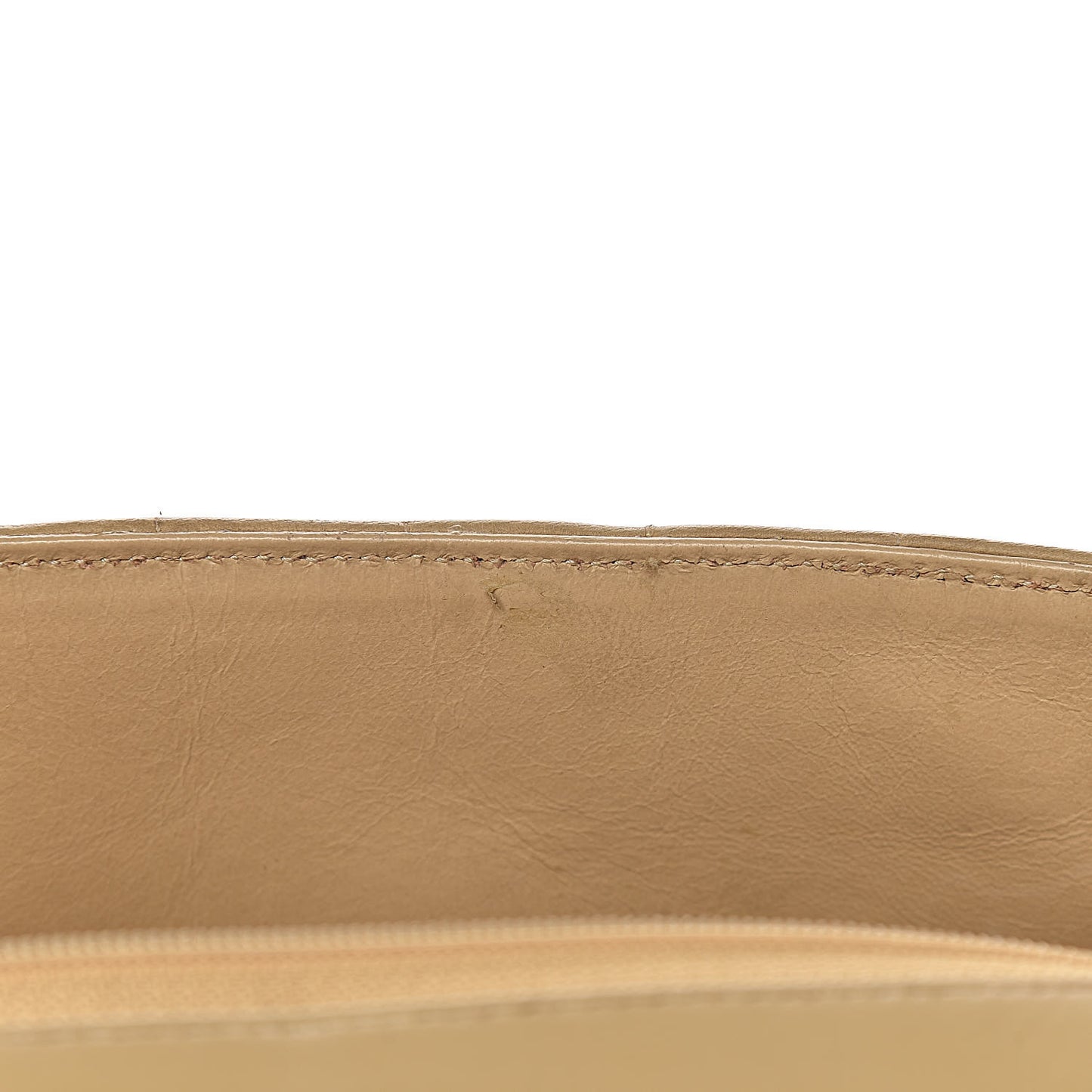 Lambskin Vertical Quilted Jumbo Single Flap Beige