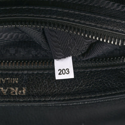 Prada Glace Calfskin Studded Crossbody Black 8 of 9