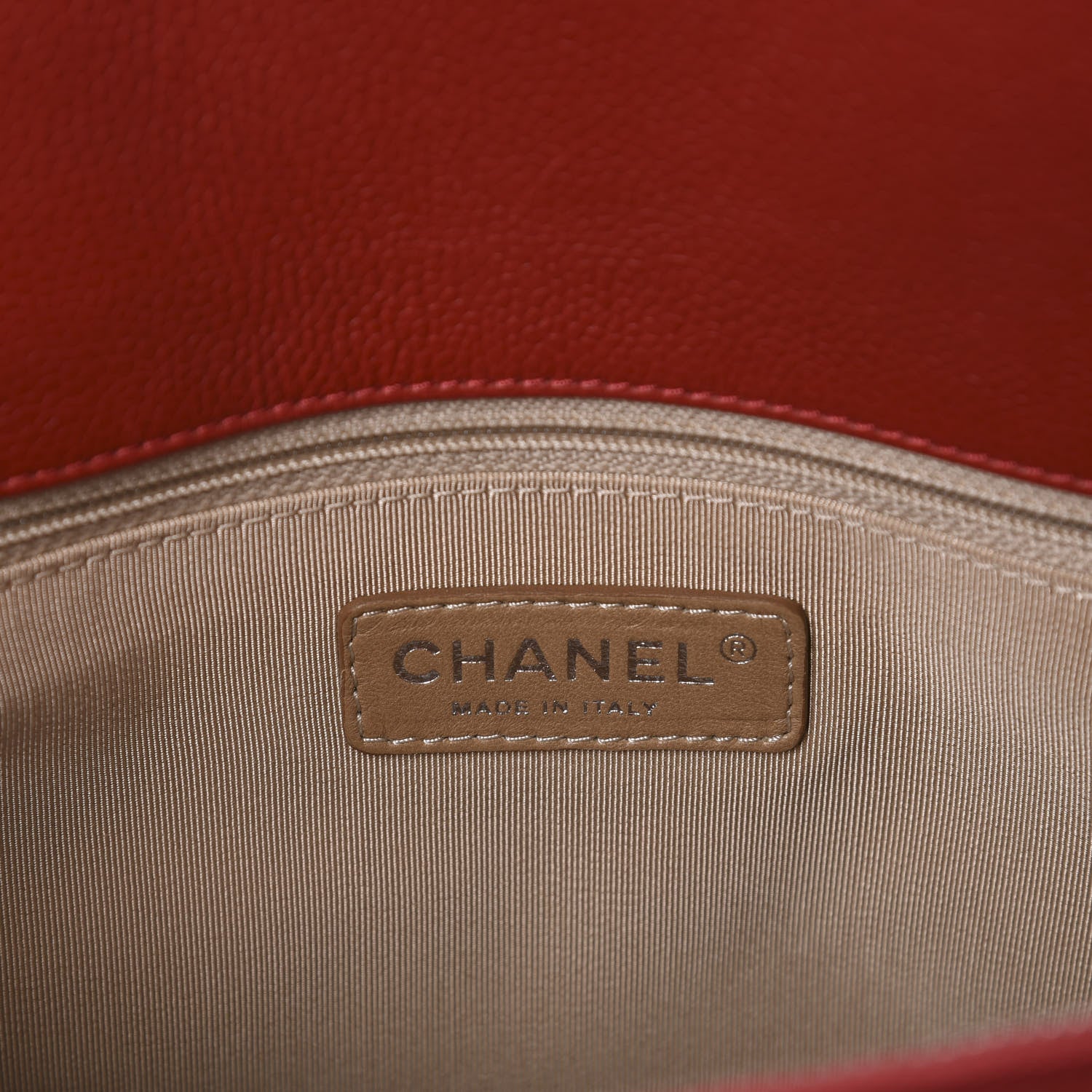 Chanel Caviar Quilted Timeless CC Shopping Tote Red 8 of 11
