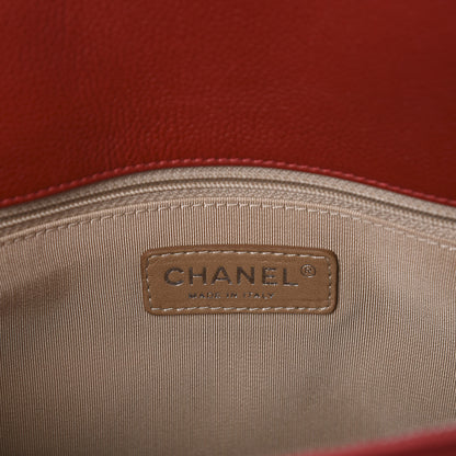 Chanel Caviar Quilted Timeless CC Shopping Tote Red 8 of 11
