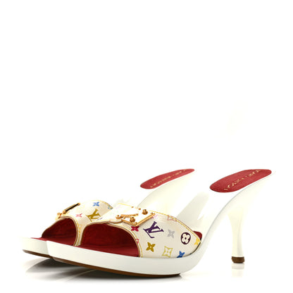 Louis Vuitton Monogram Multicolor Sandal Mule 36 White 4 of 9